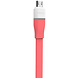 Rock Rock Flat Data LED Kabel Auto-Disconnect Micro-USB - Red Rock Rock Flat Data LED Kabel Auto-Disconnect Micro-USB - Red