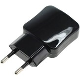 Blue LED USB-oplader 2-poorts 2.1A - Black