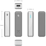 Xtorm LED Powerbank Move 2600 mAh - Antraciet