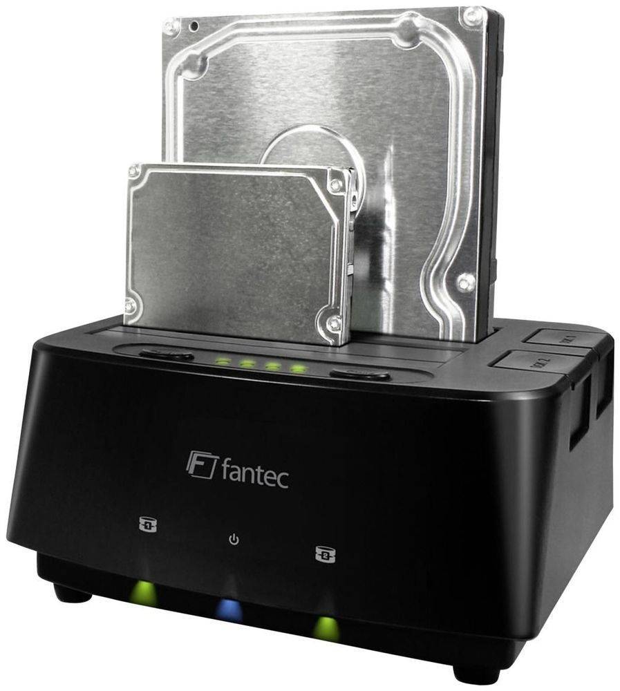 Fantec MR-Copy DU3 HDD USB 3.0 LED Docking Station - Black