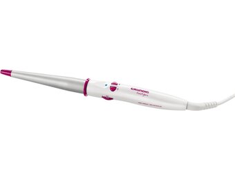 Grundig HS 6130 LED Conical Curling Krultang - Silver/Pink/White