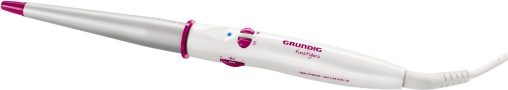 Grundig HS 6130 LED Conical Curling Krultang - Silver/Pink/White