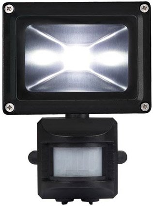 Perel LEDA3001CW-BP COB 6500K LED Lamp met Bewegingssensor 10 W - Black