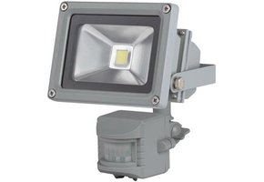Perel LEDA3001CW-GP COB 6500K LED Lamp met Bewegingssensor 10 W - Grey