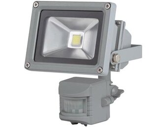 Perel LEDA3001CW-GP COB 6500K LED Lamp met Bewegingssensor 10 W - Grey
