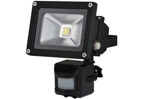 Perel LEDA3001WW-BP COB 3800K LED Lamp met Bewegingssensor 10 W - Black