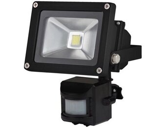 Perel LEDA3001WW-BP COB 3800K LED Lamp met Bewegingssensor 10 W - Black