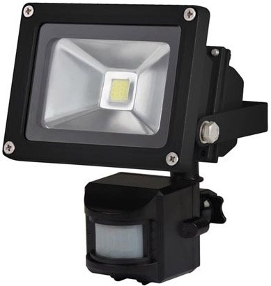 Perel LEDA3001WW-BP COB 3800K LED Lamp met Bewegingssensor 10 W - Black