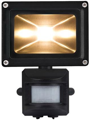 Perel LEDA3001WW-BP COB 3800K LED Lamp met Bewegingssensor 10 W - Black