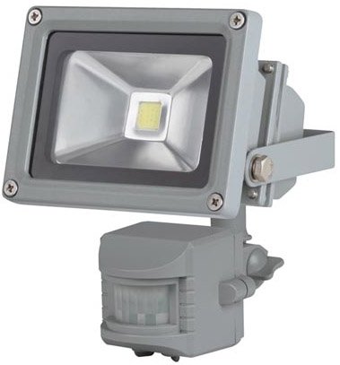 Perel LEDA3001WW-GP COB 3800K LED Lamp met Bewegingssensor 10 W - Grey