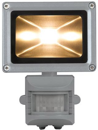 Perel LEDA3001WW-GP COB 3800K LED Lamp met Bewegingssensor 10 W - Grey