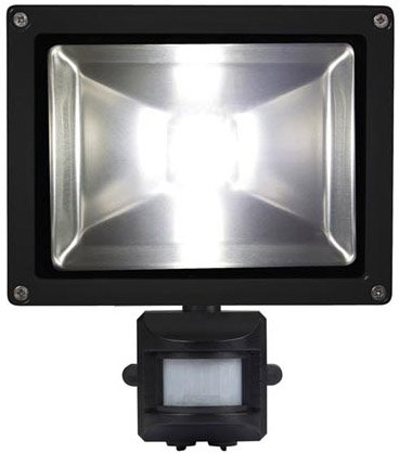 Perel LEDA3002CW-BP COB 6500K LED Lamp met Bewegingssensor 20 W - Black