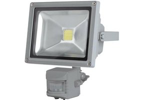Perel LEDA3002CW-GP COB 6500K LED Lamp met Bewegingssensor 20 W - Grey