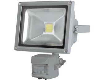 Perel LEDA3002CW-GP COB 6500K LED Lamp met Bewegingssensor 20 W - Grey