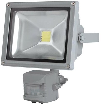 Perel LEDA3002CW-GP COB 6500K LED Lamp met Bewegingssensor 20 W - Grey