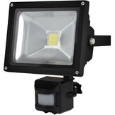 Perel LEDA3002WW-BP COB 3800K LED Lamp met Bewegingssensor 20 W - Black