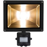 Perel LEDA3002WW-BP COB 3800K LED Lamp met Bewegingssensor 20 W - Black