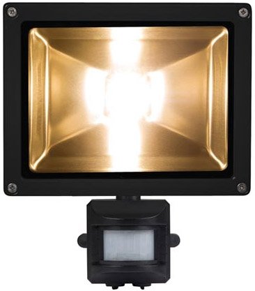 Perel LEDA3002WW-BP COB 3800K LED Lamp met Bewegingssensor 20 W - Black