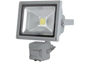 Perel LEDA3002WW-GP COB 3800K LED Lamp met Bewegingssensor 20 W - Grey