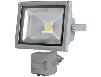 Perel LEDA3002WW-GP COB 3800K LED Lamp met Bewegingssensor 20 W - Grey