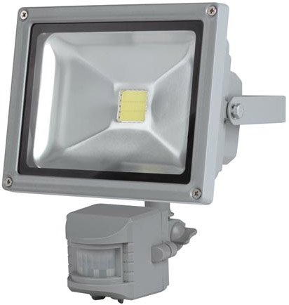 Perel LEDA3002WW-GP COB 3800K LED Lamp met Bewegingssensor 20 W - Grey