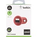 Belkin Belkin Mixit LED USB Autolader 1 A - Red Belkin Belkin Mixit LED USB Autolader 1 A - Red