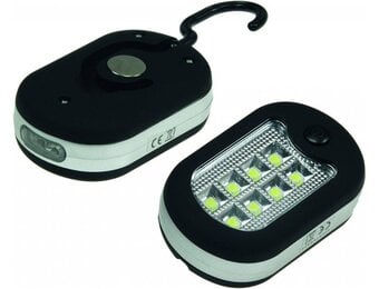High Power 8+11 COB LED Zaklamp - Black