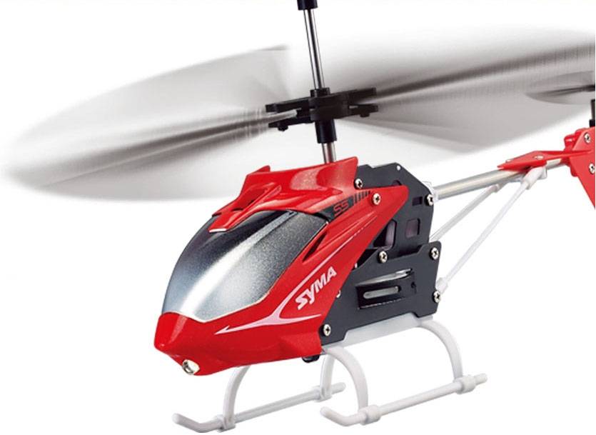 Syma S5 Speed 3-Channel RC Mini LED Helicopter - Red