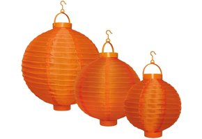 Party LED Lampion 3-set - Orange