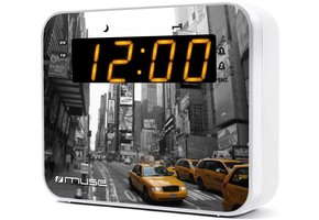 Muse M-165 NY Klokradio PLL - White