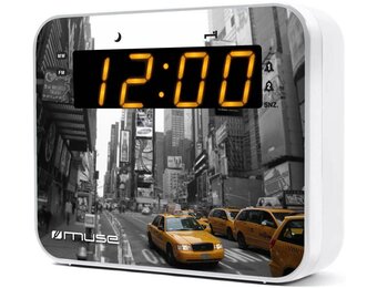 Muse M-165 NY Klokradio PLL - White