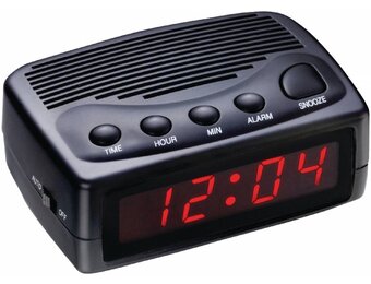 Balance Time Red LED Wekker - Black