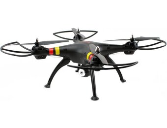 Syma X8W 4-Channel RC LED Helicopter Drone Camera - Black