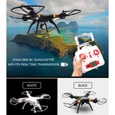 Syma X8W 4-Channel RC LED Helicopter Drone Camera - Black