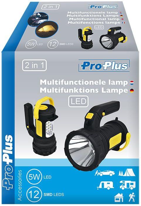 ProPlus Multifunctionele lamp 2 in 1 5W LED + 12SMD LED
