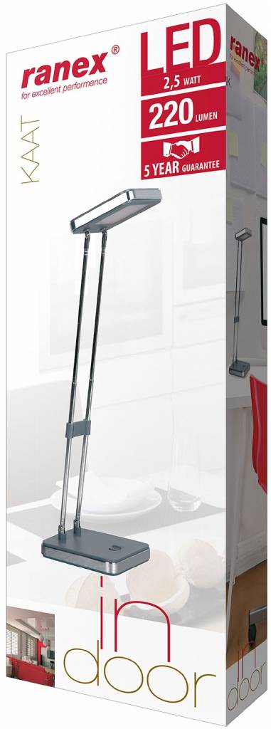 Ranex Kaat LED Bureaulamp - Grey