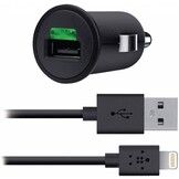 Belkin 2.1A Car Charger + Lightning ChargeSync Cable for iPhone 5 - Black