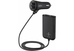 Belkin Road Rockstar Autolader met 4 Poorten - Black