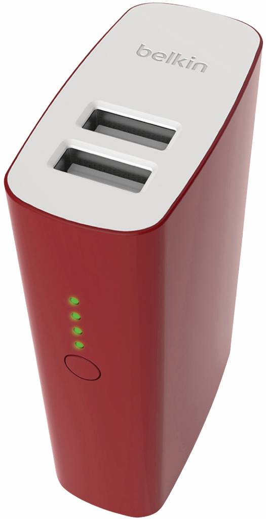 Belkin Mixit LED Powerbank 4000 mAh Dual USB - Red