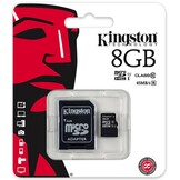 Kingston MicroSDHC  8GB Geheugenkaart + Adapter - Class 10