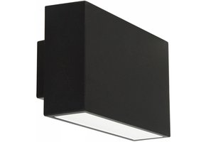 Ranex Ebony LED Wandlamp Aluminium Glas - Zwart