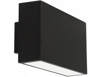 Ranex Ebony LED Wandlamp Aluminium Glas - Zwart