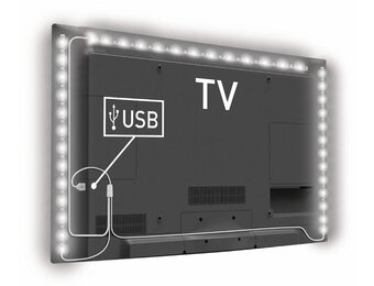 Konig USB LED TV-strip Dimbaar 2 x 45 CM 1 x 90 CM - Cool White