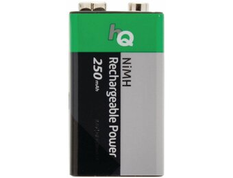 HQ NiMH 9V-batterij 250 mAh Oplaadbaar - 1 set