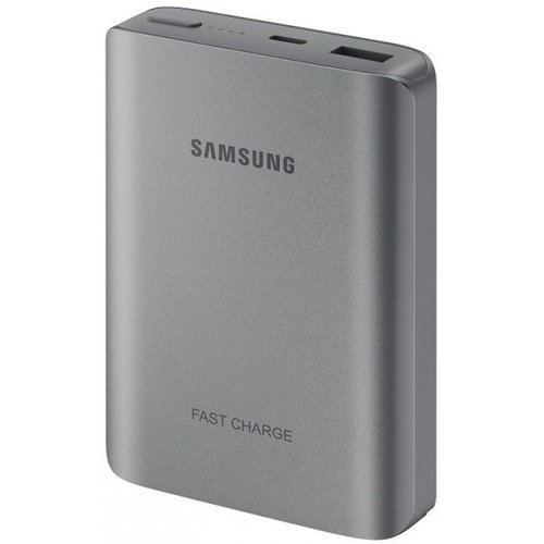 Samsung Samsung EB-PN930CS LED Powerbank Fast Charger 10200 mAh - Donkergrijs Samsung Samsung EB-PN930CS LED Powerbank Fast Charger 10200 mAh - Donkergrijs