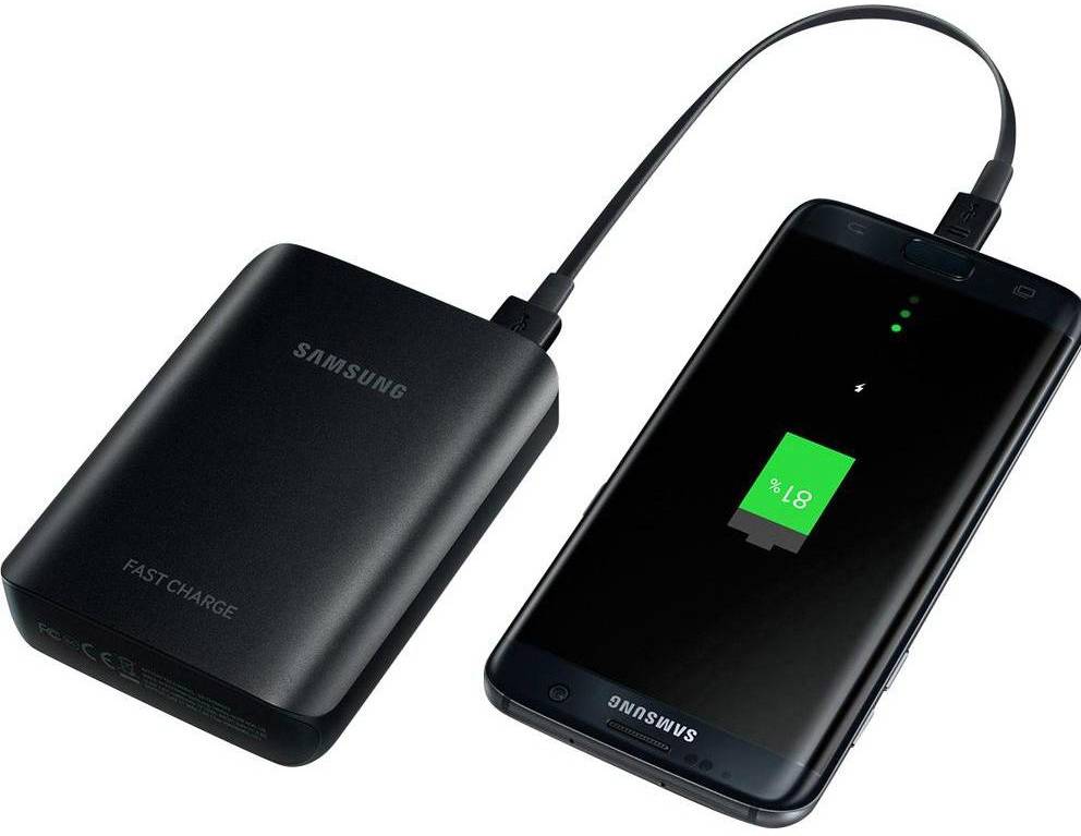 Samsung EB-PG935BB LED Powerbank Fast Charger 10200 mAh - Zwart