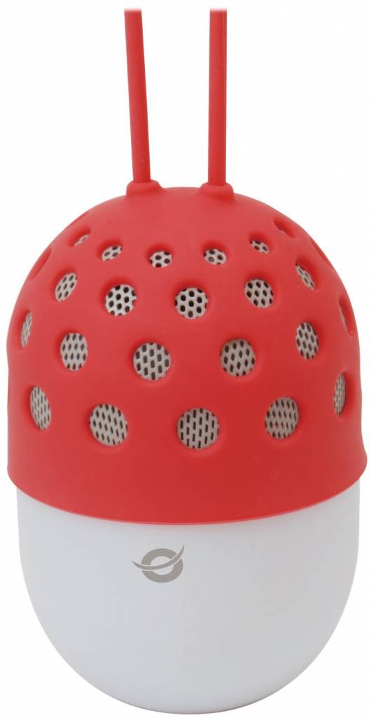 Conceptronic CSPKBTWPHLR Wireless Waterproof Bluetooth LED Speaker - Rood