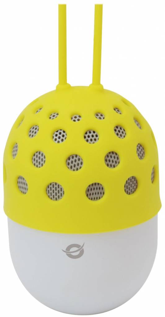 Conceptronic CSPKBTWPHLY Wireless Waterproof Bluetooth LED Speaker - Geel