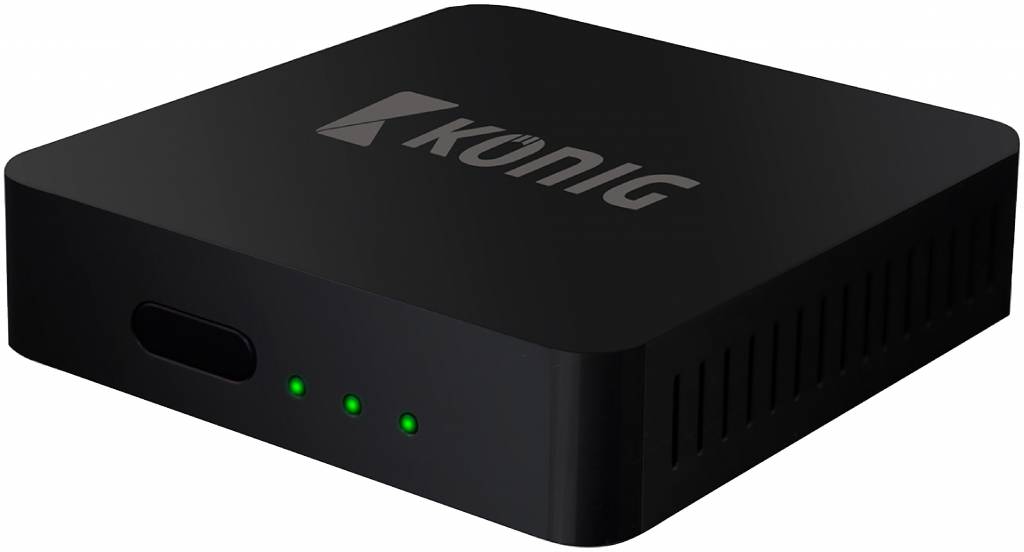 Konig 4K Android Streaming Box Met Fly Mouse - Zwart