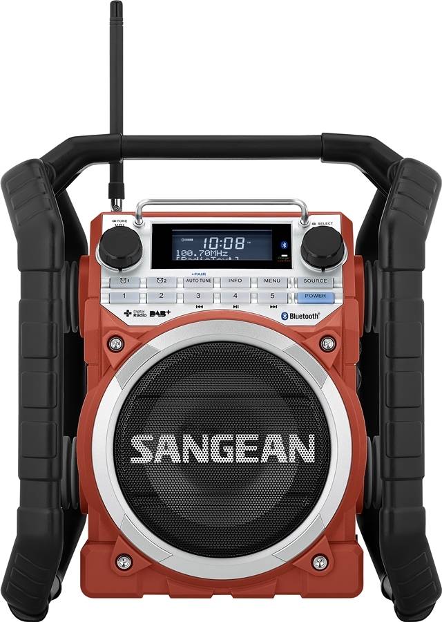 Sangean U4 DBT LED Bouwradio - Rood